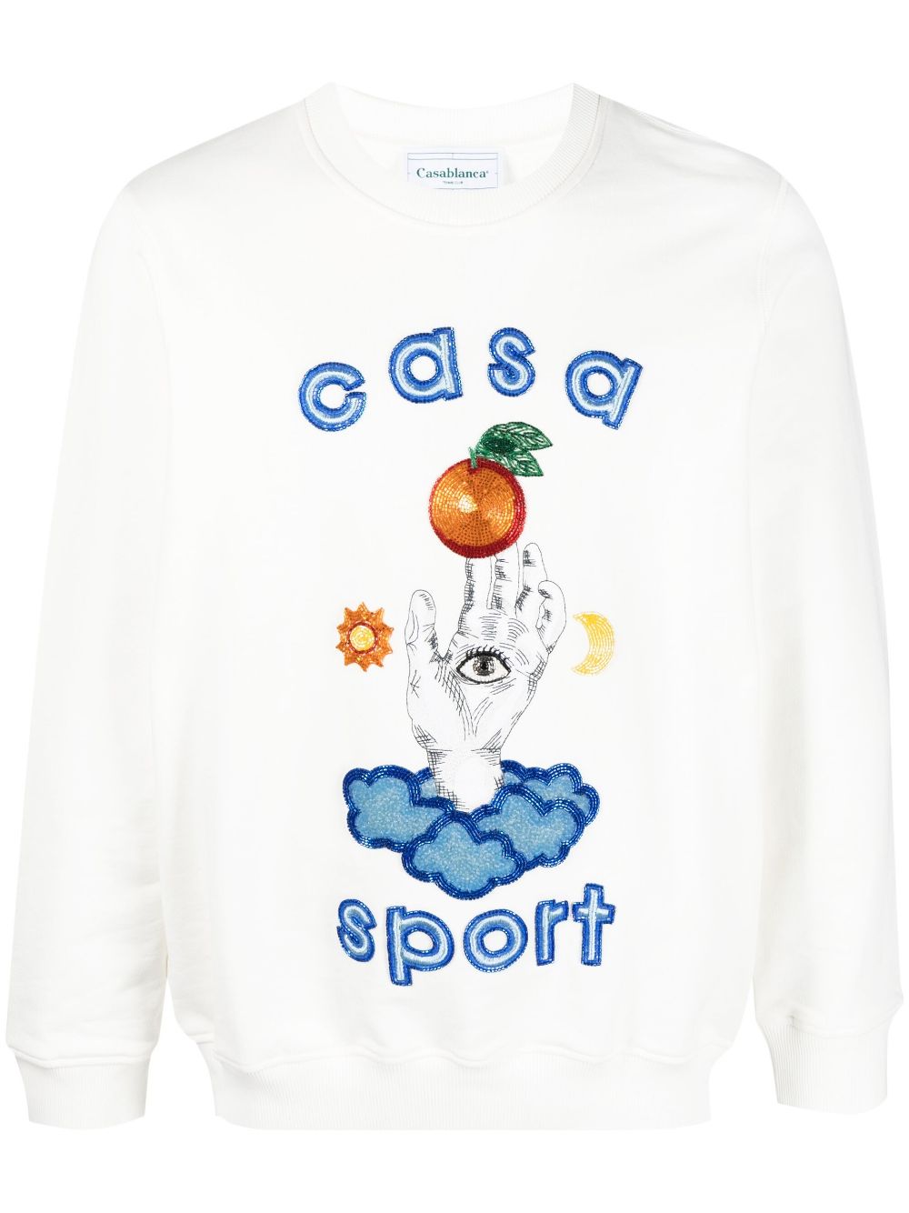 CasablancaTalisman beaded sweatshirt at Fashion Clinic