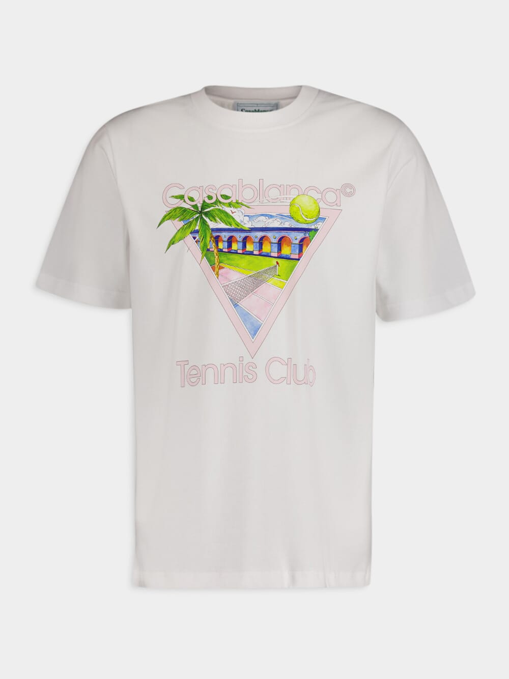 CasablancaTennis Club Icon Cotton T-Shirt at Fashion Clinic