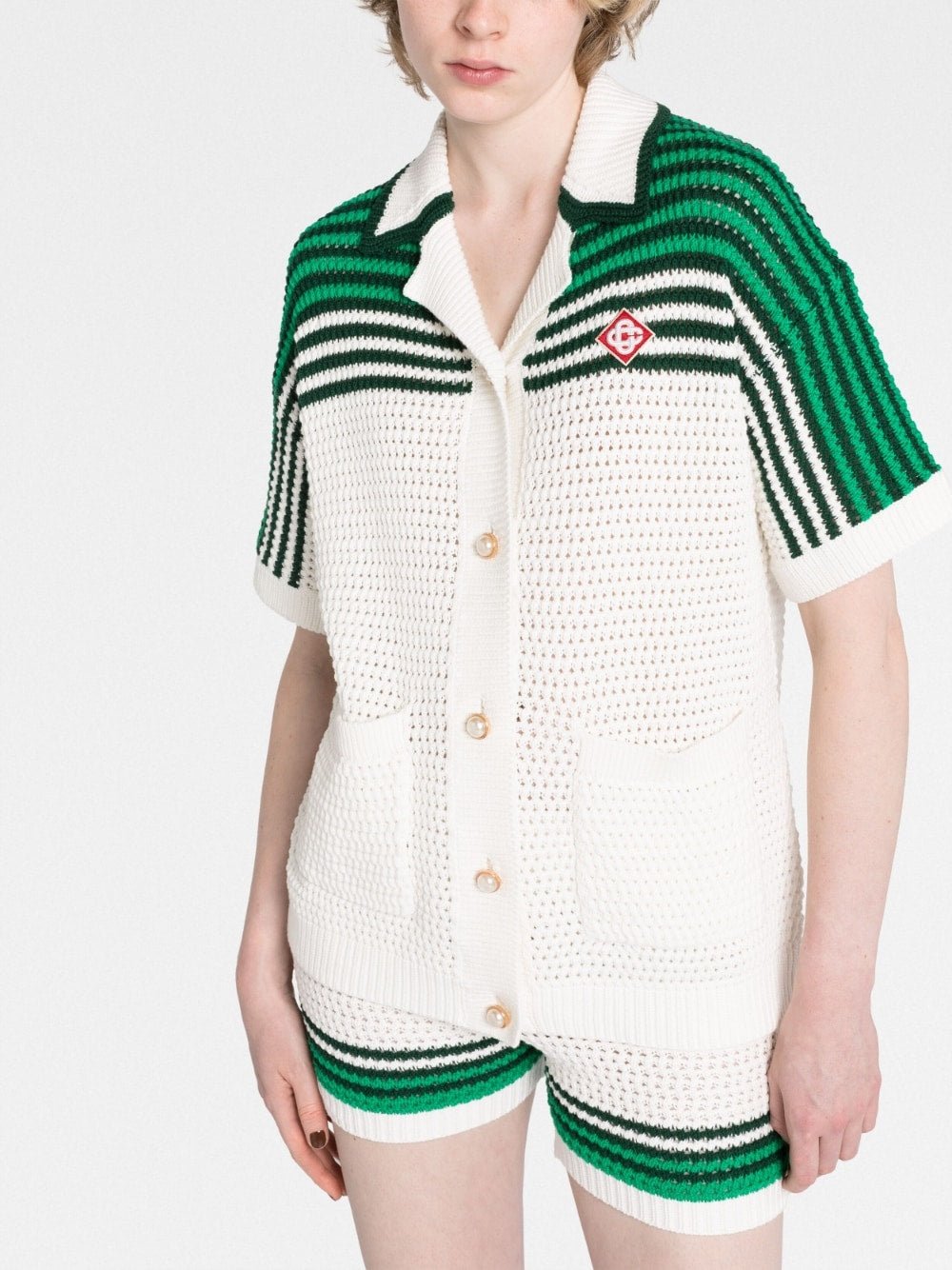 CasablancaTennis Crochet Shirt at Fashion Clinic