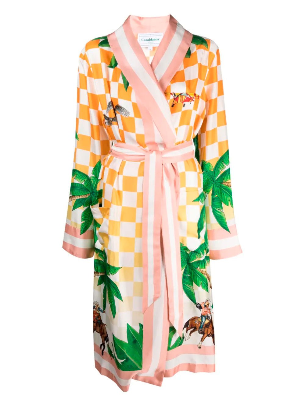 CasablancaTennis silk robe at Fashion Clinic