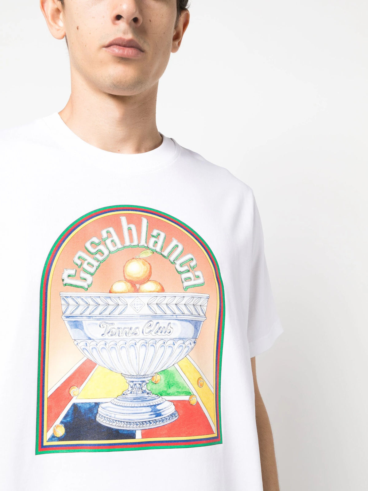 CasablancaTerrain D'Orange Organic-Cotton T-Shirt at Fashion Clinic