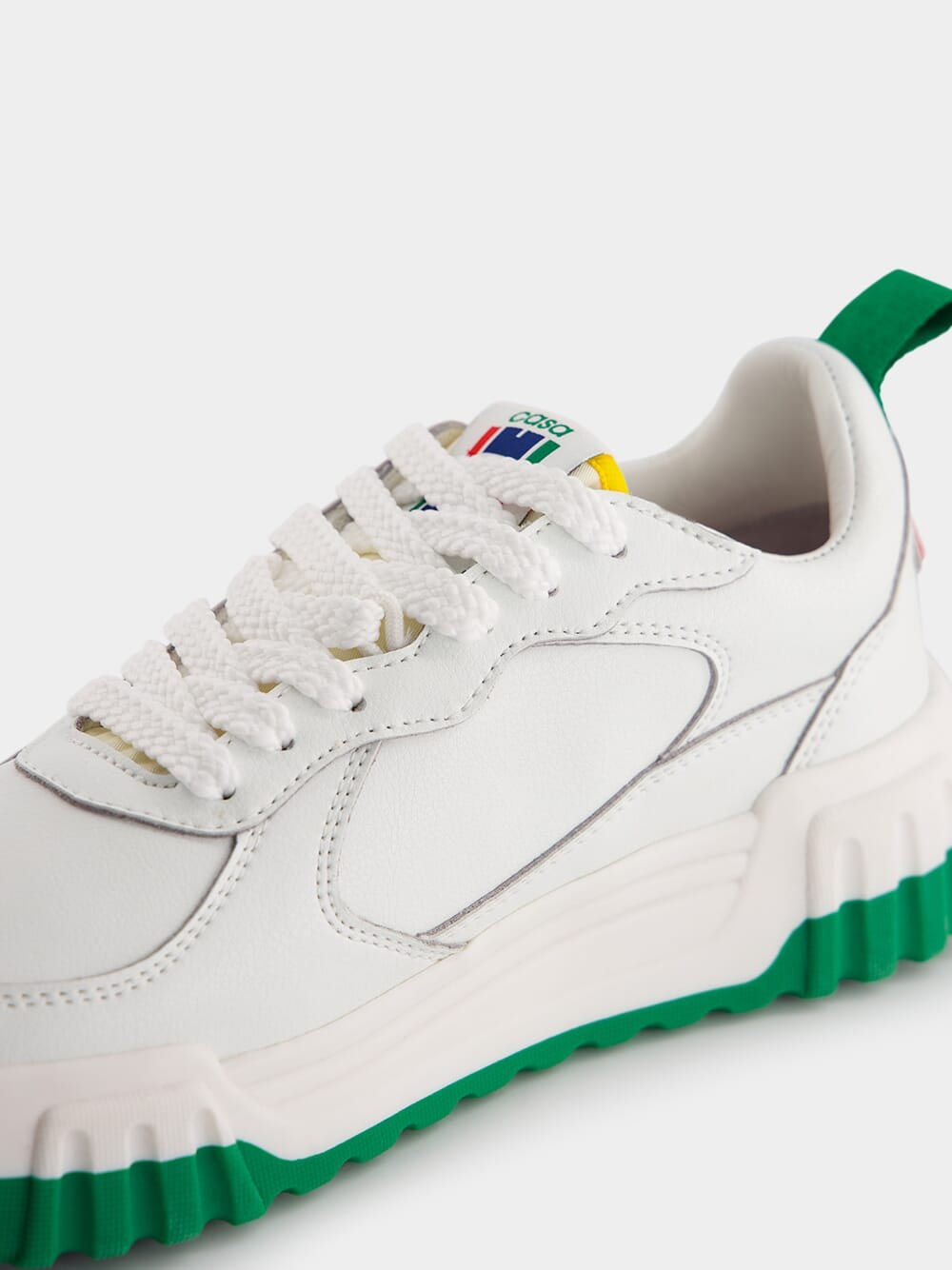 CasablancaThe Court White & Green Sneaker at Fashion Clinic