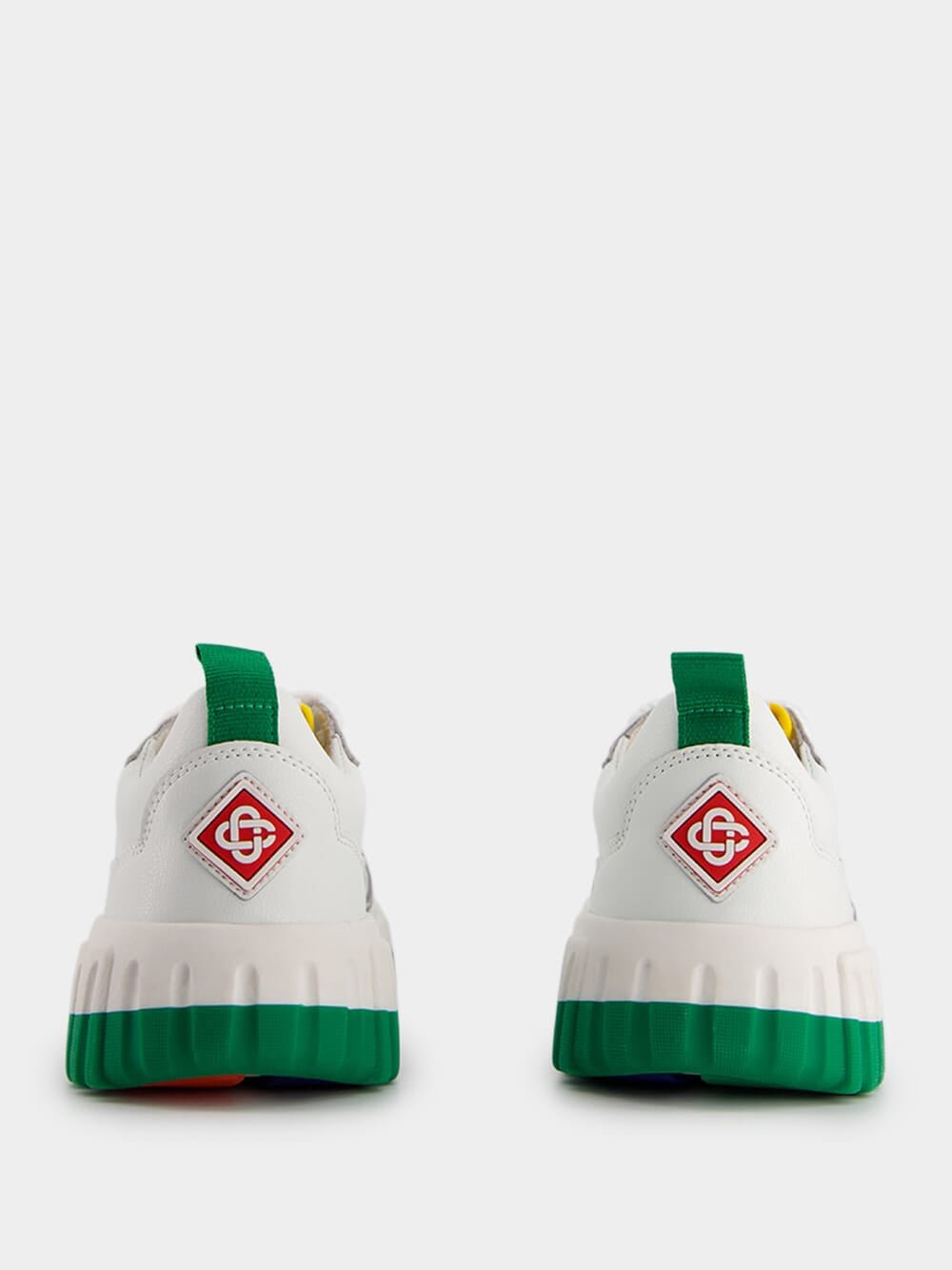 CasablancaThe Court White & Green Sneaker at Fashion Clinic