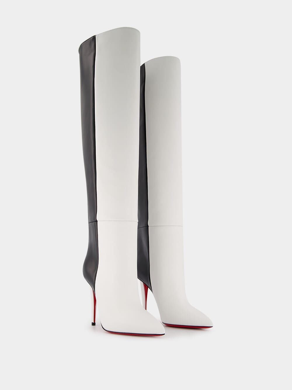 Christian louboutin white boots shop