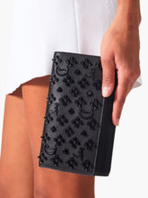 Christian Louboutin Paloma Embellished Black Leather Clutch