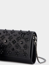 Christian Louboutin Paloma Embellished Black Leather Clutch