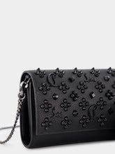 Christian Louboutin Paloma Embellished Black Leather Clutch