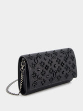 Christian Louboutin Paloma Embellished Black Leather Clutch