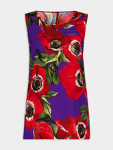 Dolce & Gabbana Anemone Print Charmeuse Top