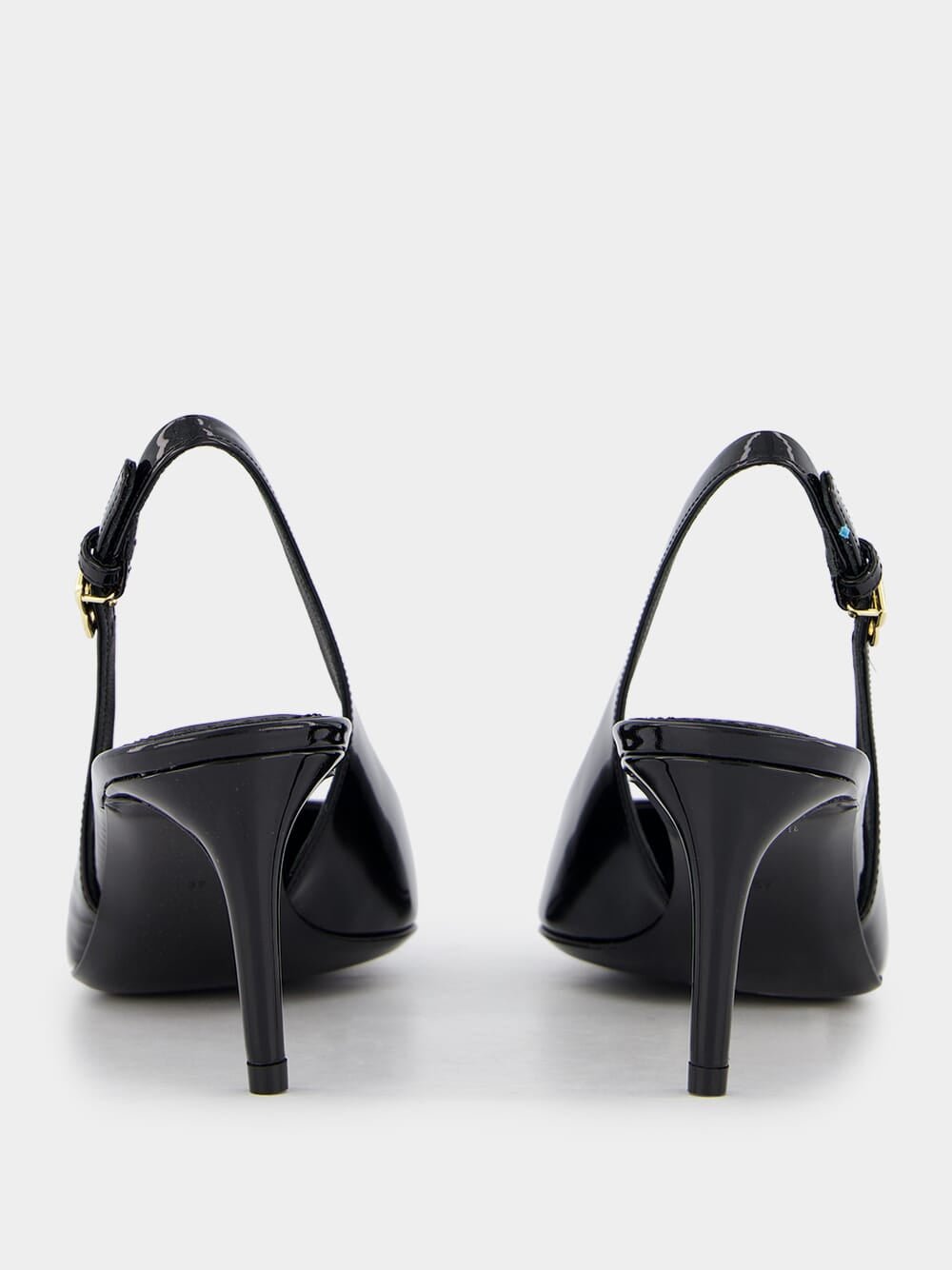 Dolce & GabbanaBlack Leather 60mm Slingback Heels at Fashion Clinic