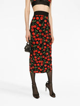 Dolce & Gabbana Cherry-Print Midi Pencil Skirt