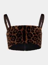Dolce & Gabbana Crop Top With Jacquard Leopard Design
