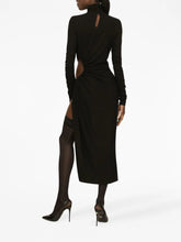 Dolce & Gabbana Cut-Out High-Neck Midi Dress