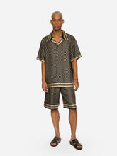 Dolce & Gabbana DG Logo Print Silk Twill Shorts