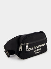 Dolce & Gabbana Embossed-Logo Black Belt Bag