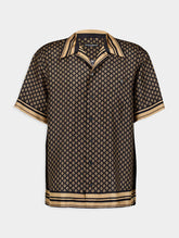 Dolce & Gabbana Hawaiian Silk Shirt With DG Logo Print