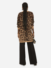 Dolce & Gabbana Leopard Design Wool and Cashmere Cardigan