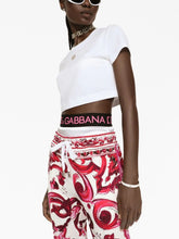 Dolce & Gabbana Logo-Embroidered Crop T-Shirt