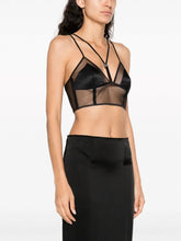 Dolce & Gabbana Logo-Plaque Semi-Sheer Bustier Top