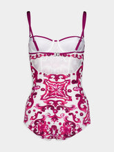 Dolce & Gabbana Majolica Print Balconette Swimsuit