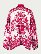 Dolce & Gabbana Majolica-Print Batwing-Sleeve Shirt