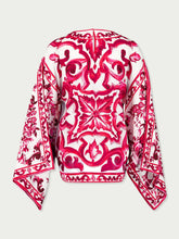 Dolce & Gabbana Majolica-Print Charmeuse Blouse