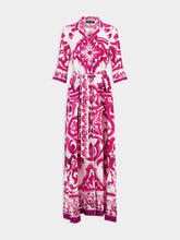 Dolce & Gabbana Majolica-Print V-Neck Maxi Dress