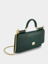 Dolce & Gabbana Mini Sicily Iguana-Print Leather Bag