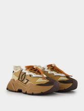 Dolce & Gabbana Panelled Drawstring Embossed Logo Sneakers