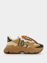 Dolce & Gabbana Panelled Drawstring Embossed Logo Sneakers