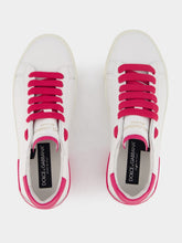 Dolce & Gabbana Portofino Vintage Leather Low-Top Sneakers
