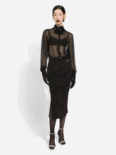 Dolce & Gabbana Satin-Trimmed Silk-Chiffon Shirt