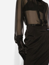 Dolce & Gabbana Satin-Trimmed Silk-Chiffon Shirt