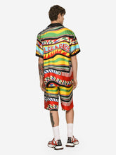 Dolce & Gabbana Silk Twill Shorts With Carretto Print