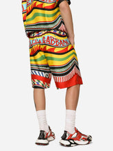 Dolce & Gabbana Silk Twill Shorts With Carretto Print
