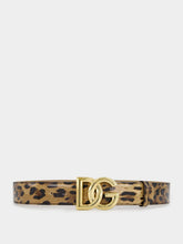Dolce & Gabbana X KIM Leopard-print DG Logo Belt