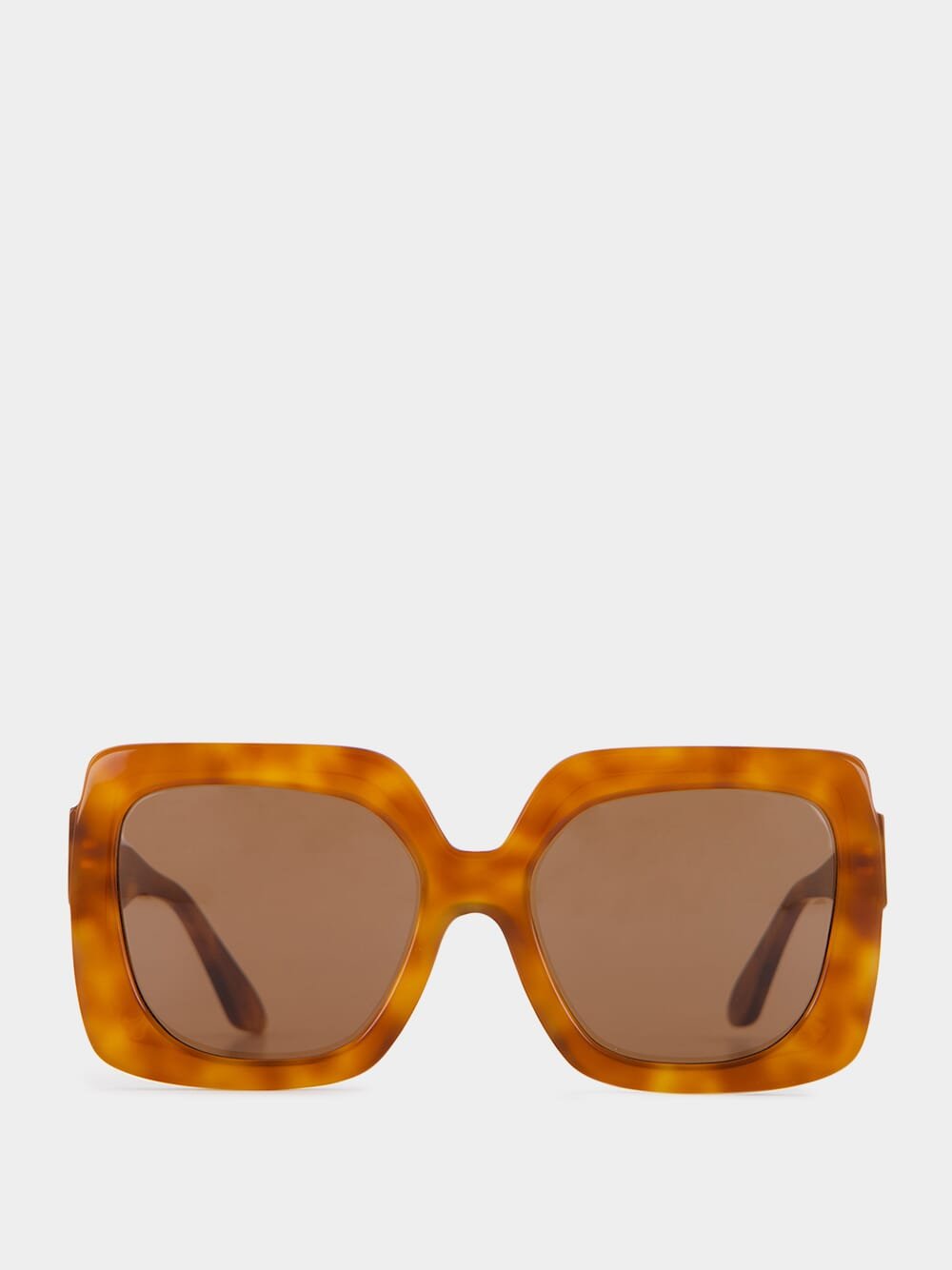 Emmanuelle KhanhSquare Acetate Tabacco Sunglasses at Fashion Clinic