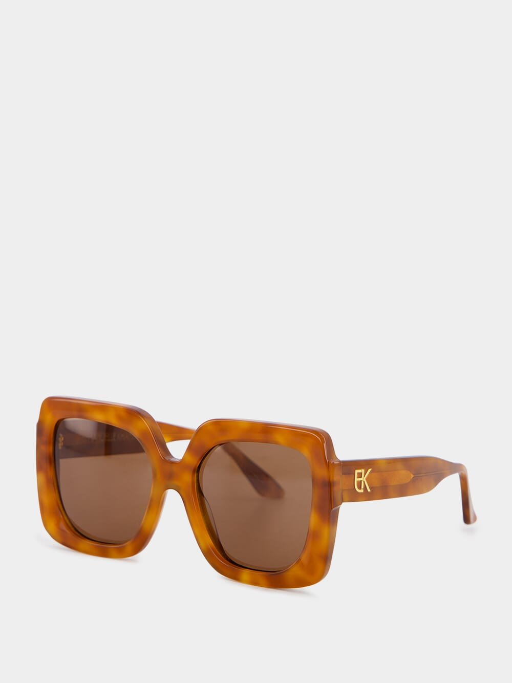 Emmanuelle KhanhSquare Acetate Tabacco Sunglasses at Fashion Clinic