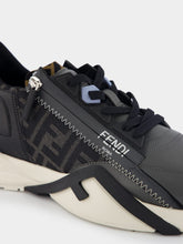 Fendi Flow Grey Leather Low-Top Sneakers