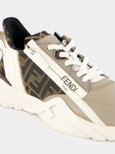 Fendi Flow Beige Leather Low-Top Sneakers