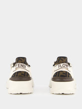 Fendi Flow Beige Leather Low-Top Sneakers