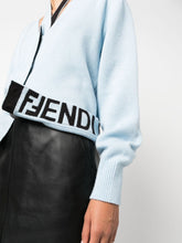 Fendi Halterneck Wool-Cashmere Cardigan