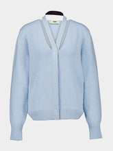 Fendi Halterneck Wool-Cashmere Cardigan