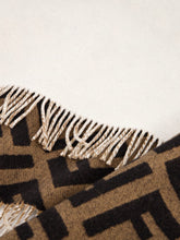 Fendi Reversible Monogram Jacquard Fringed Poncho