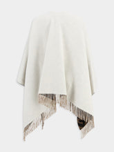 Fendi Reversible Monogram Jacquard Fringed Poncho