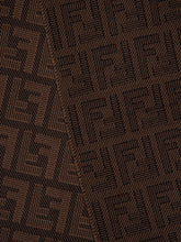 Fendi Shadow Intarsia Motif Silk And Wool Scarf