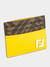 Fendi Yellow FF Squared Card Holder