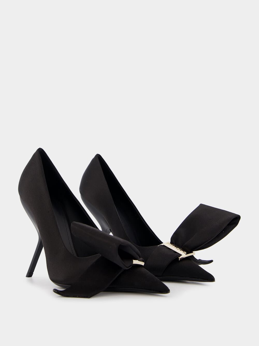 FerragamoErica Bow-Detailed Satin Pumps at Fashion Clinic