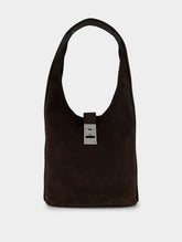 Ferragamo Large Hobo Suede Bag With Buckle