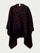 Ferragamo Monogram-Pattern Fringed Cape